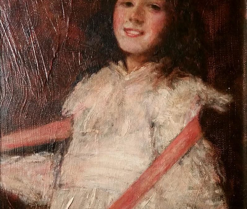 Portrait of a Girl with Coral Sash